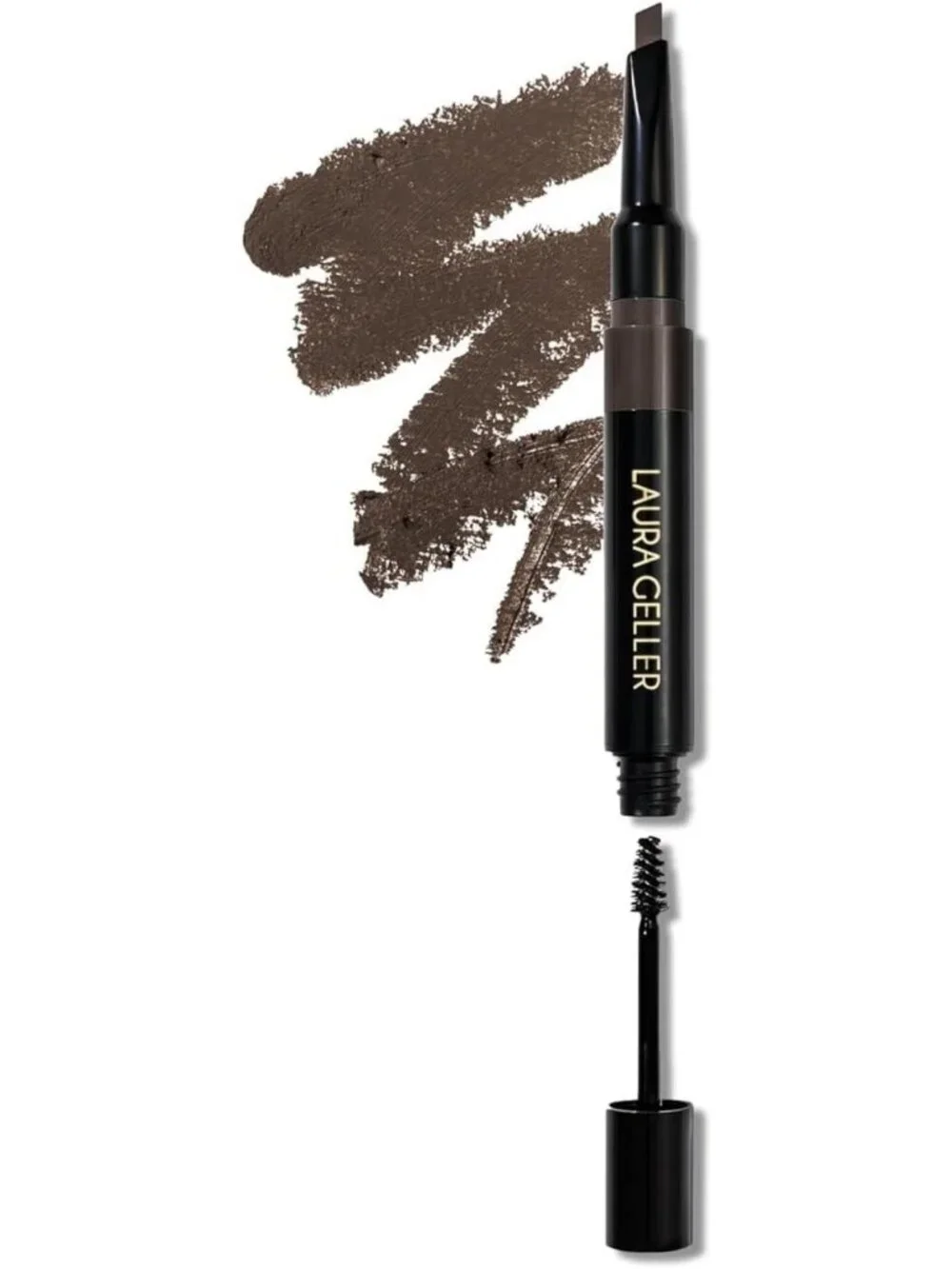 Waterproof 2-in-1 Eyebrow Pencil & Gel - Dark Brown, Smudge-Proof, Long-Lasting